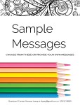 sample messages for coloring pages